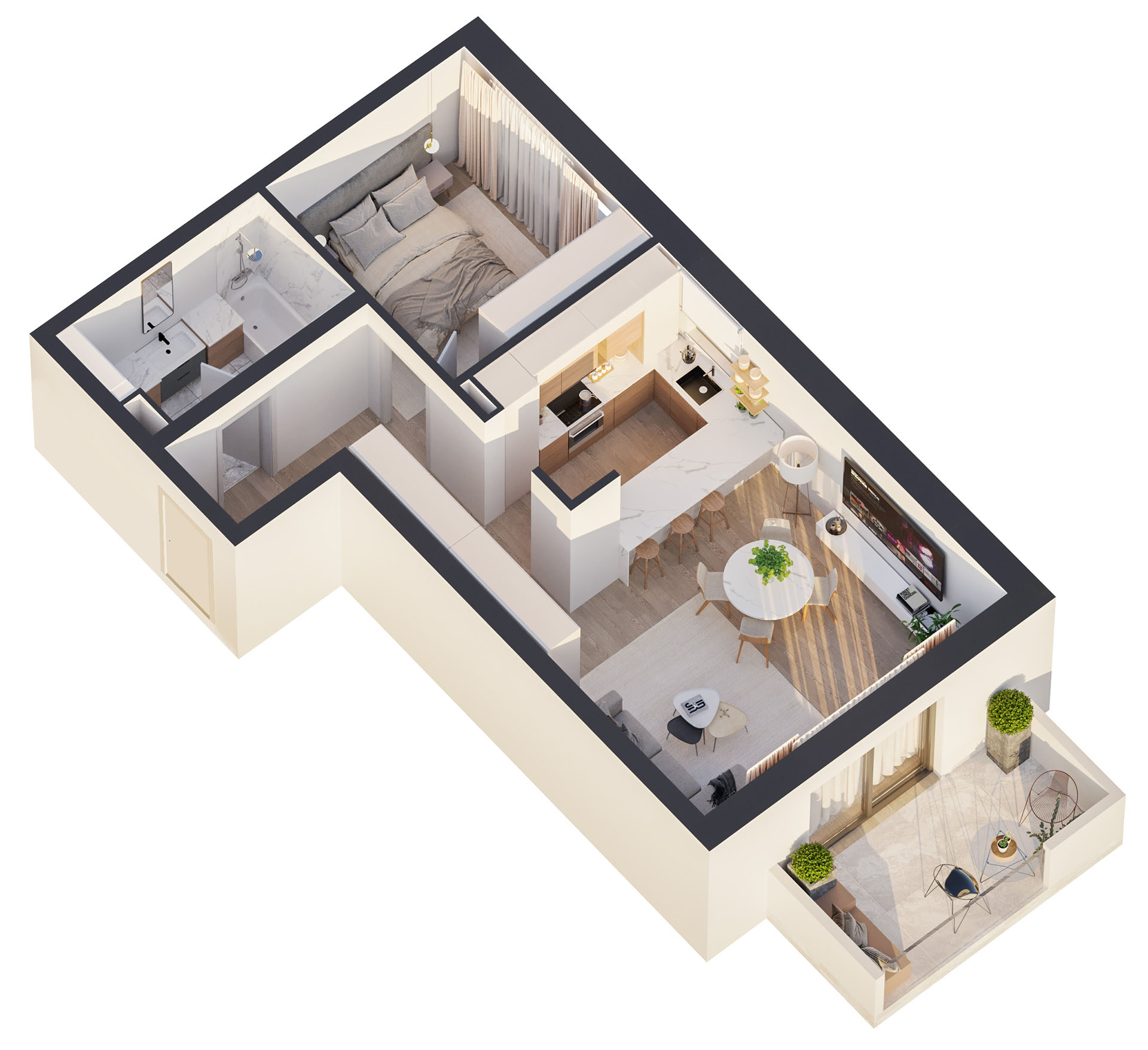 APARTAMENT 2 CAMERE TIP 4 ETAJ 1 - 9