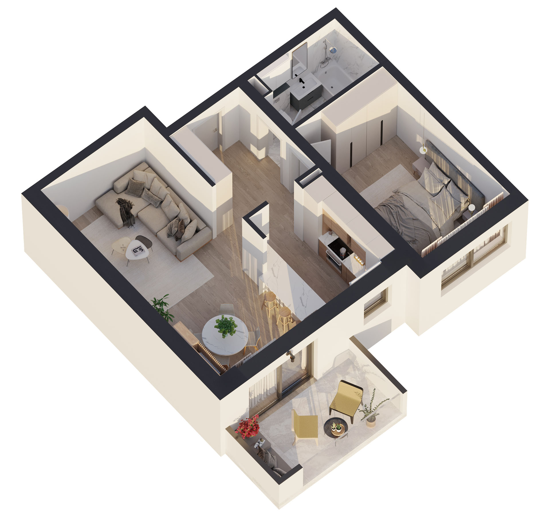 APARTAMENT 2 CAMERE TIP 10 etaj 2-9